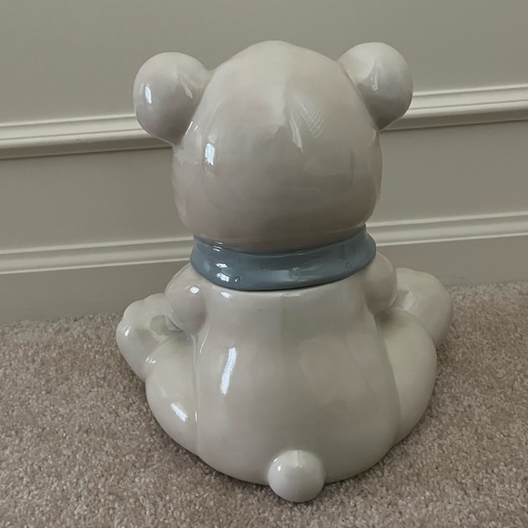 Precious Moments ceramic teddy bear 10” cookie jar from 1993. - Picture 8 of 9